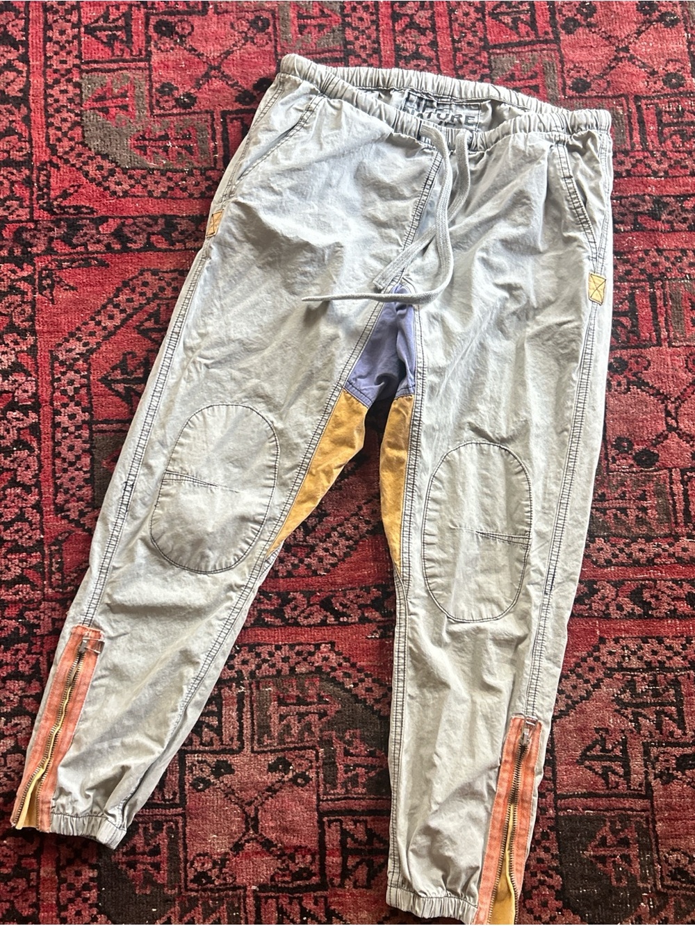 FREECITY Light Wash Colorblock Joggers 100% cotton XS